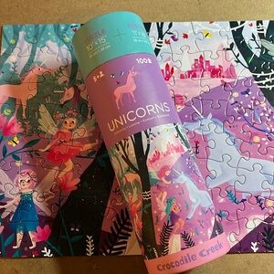 🧩 100 piece Crocodile Creek “Unicorns” with poster. Mint condition. Complete.